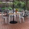 Flash Furniture 36 SQ Table Brown Umbrella Top/Silver Steel Frame JJ-T14619-90-BRSL-GG - alternate 1